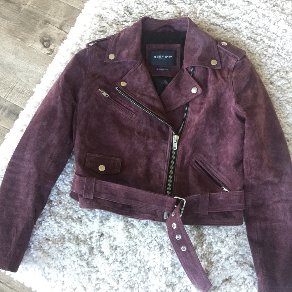 Obey Suede Jacket size small