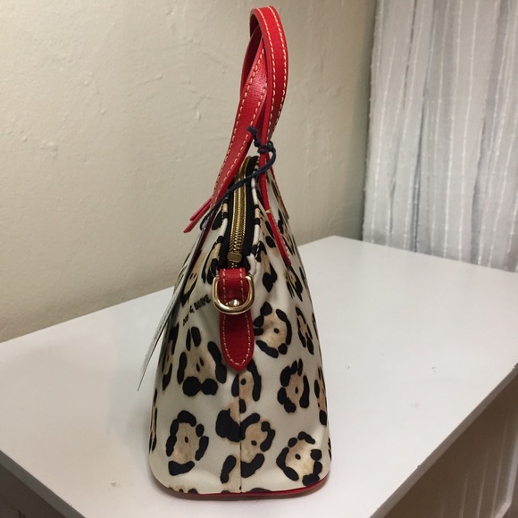 Dooney & Bourke Nylon Ruby Leopard Satchel/Xbody - Picture 2 of 3