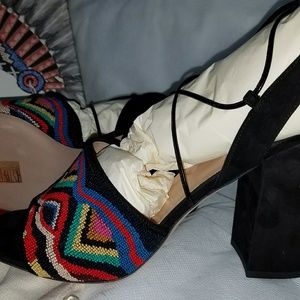 Valentino Native Hand Embroidered Sandals