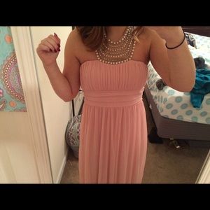 Blush pink prom dress