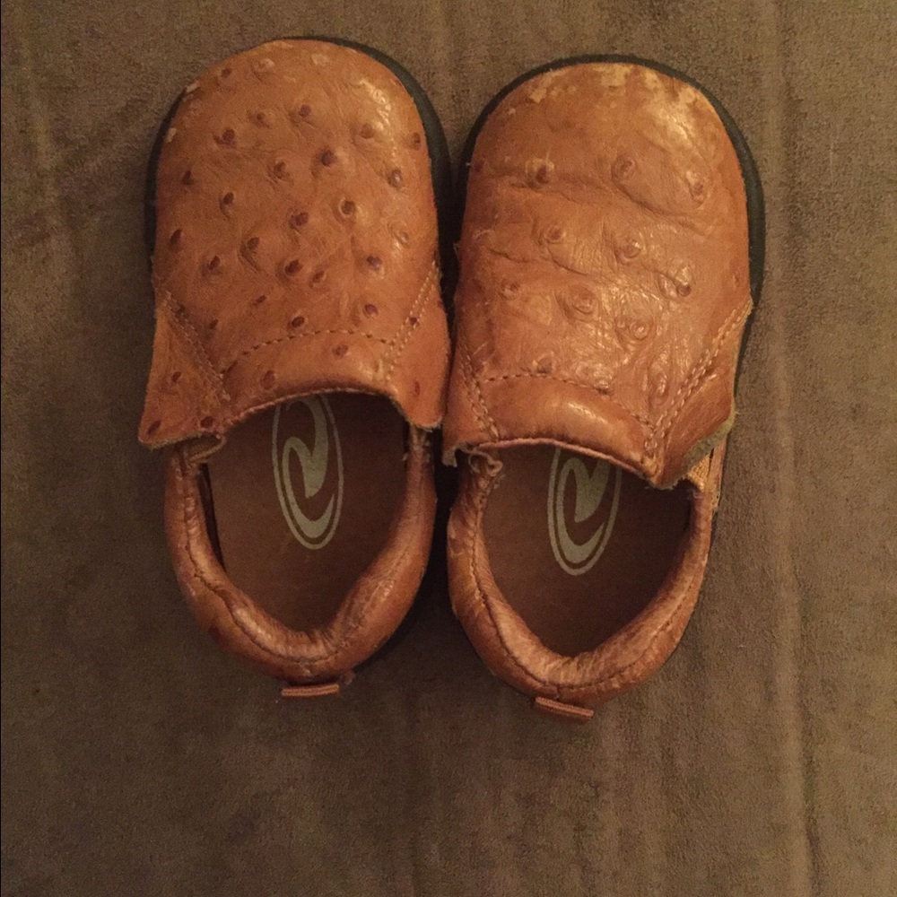 Roper ostrich slip ons.