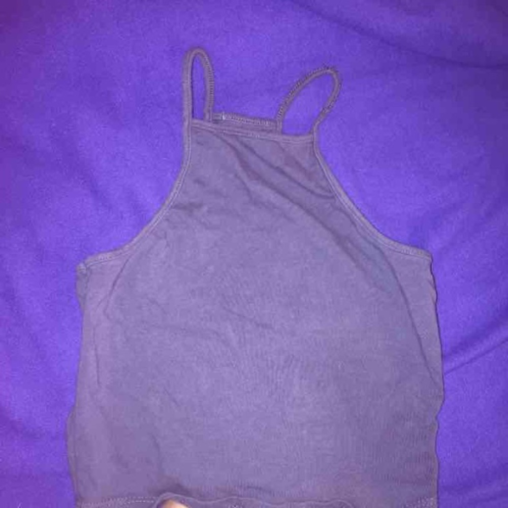 blue crop top