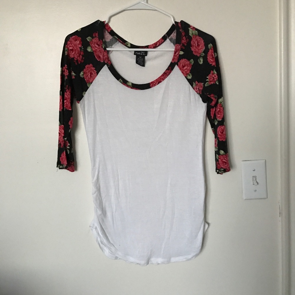 Floral Baseball Tee