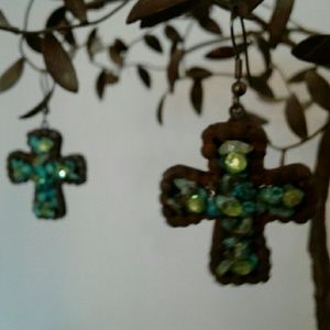 Torquoise and Crystal Earrings