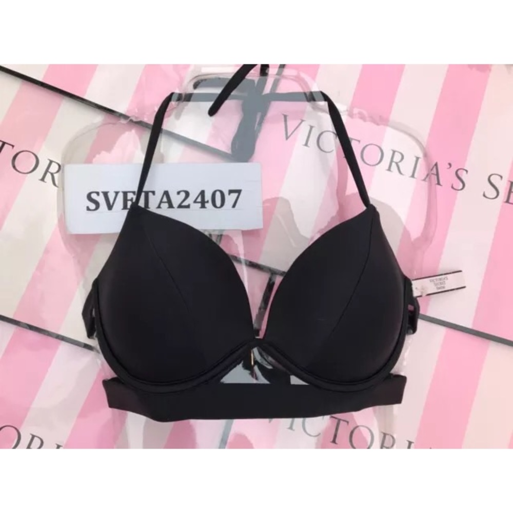 Black Victoria secret push-up bikini top