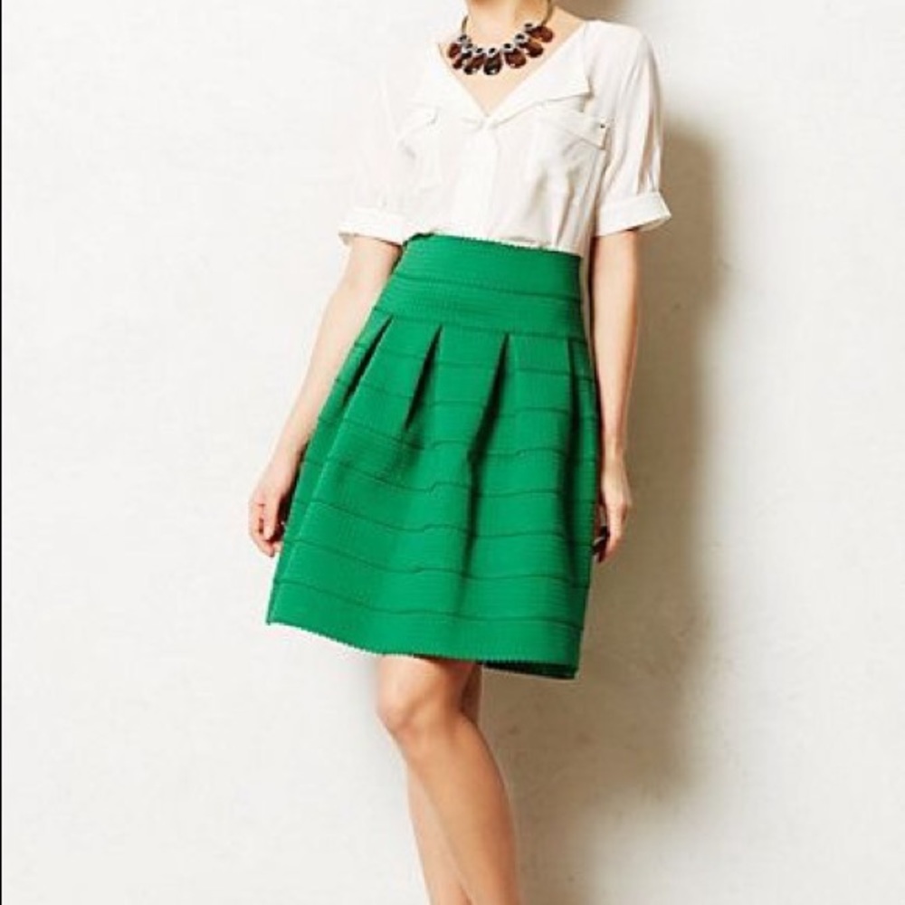 •(SOLD)• ANTHRO green skirt
