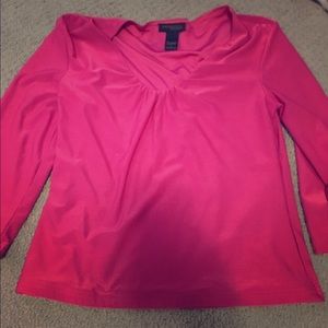 Pink 3/4 sleeve top from Express