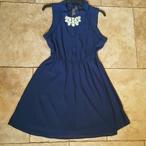 NWOT Navy collared dress