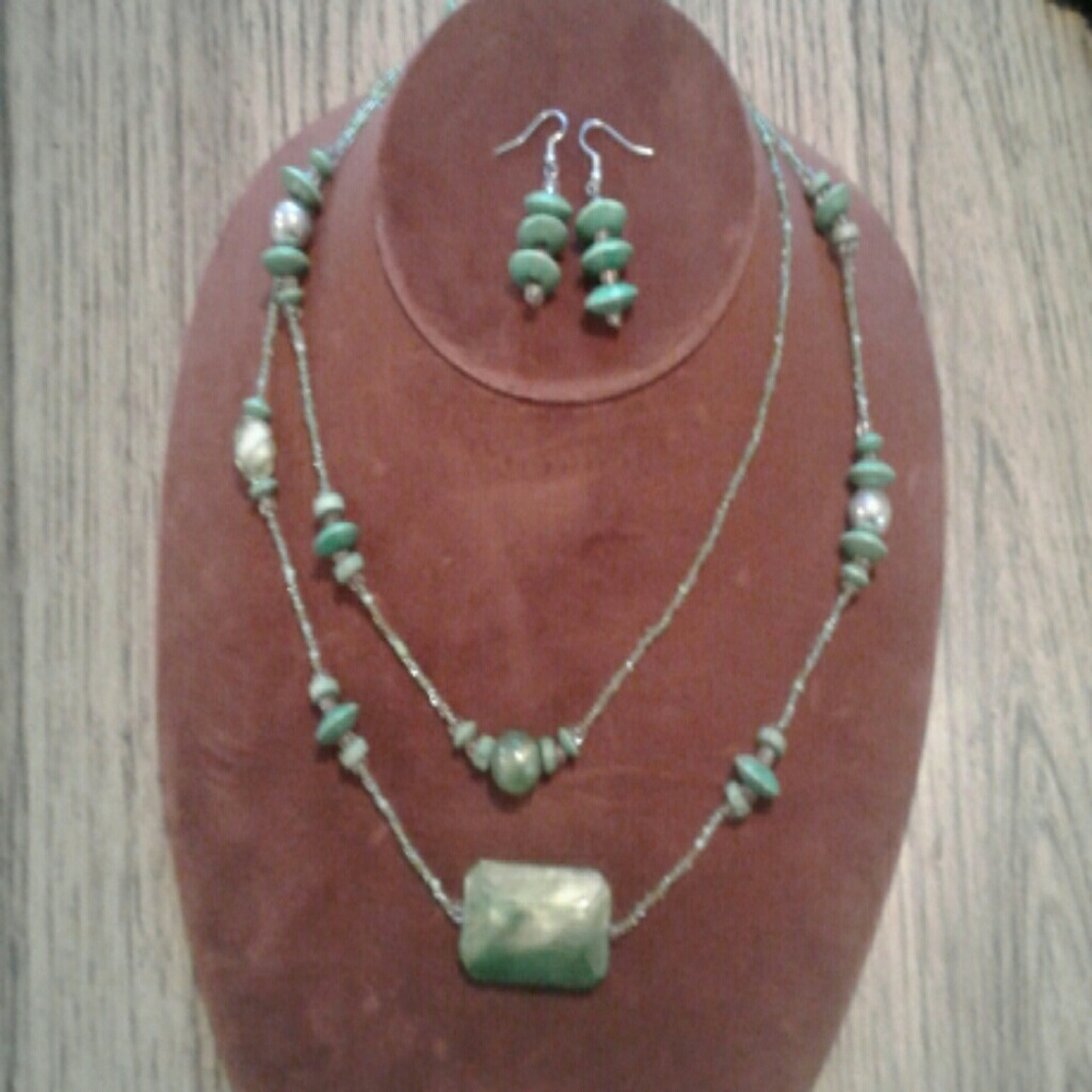 Necklace and earrings