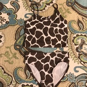 Animal print bathing suit- tankini