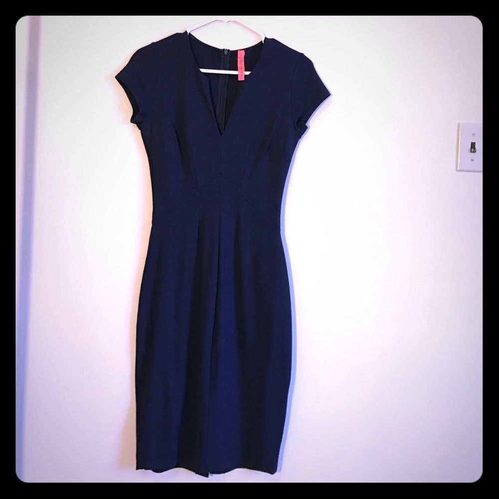 Navy blue sheath dress