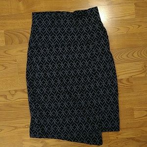 Athleta sz XXS blue and navy pencil skirt