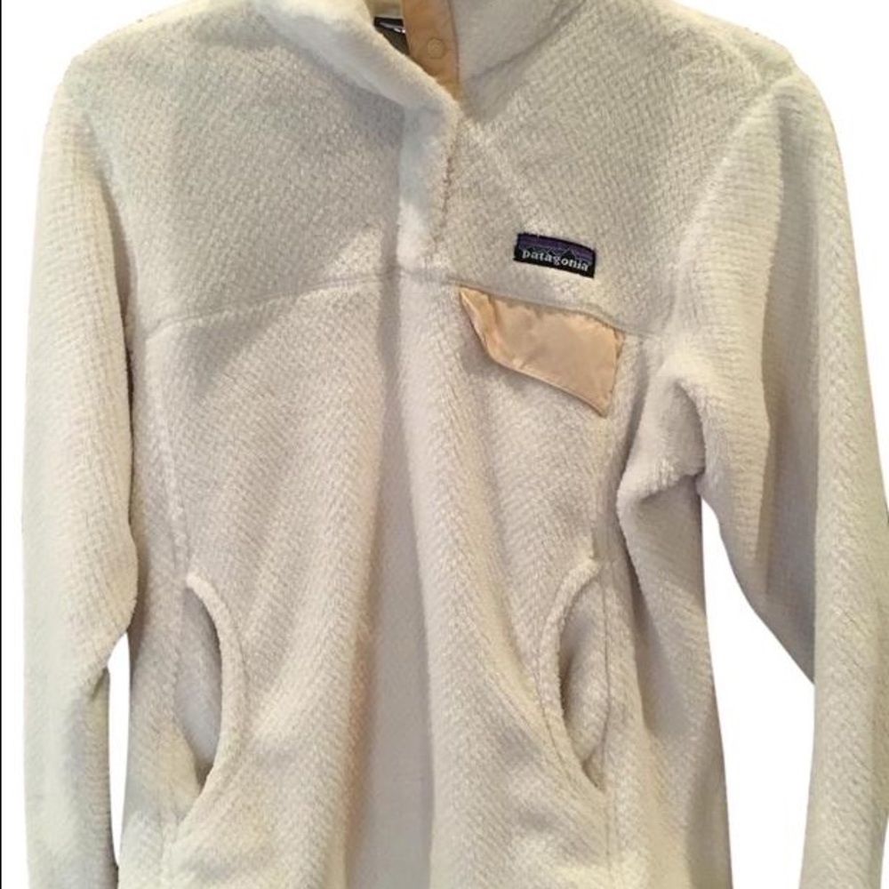 Patagonia retool pullover beige/White LIKE NEW XL