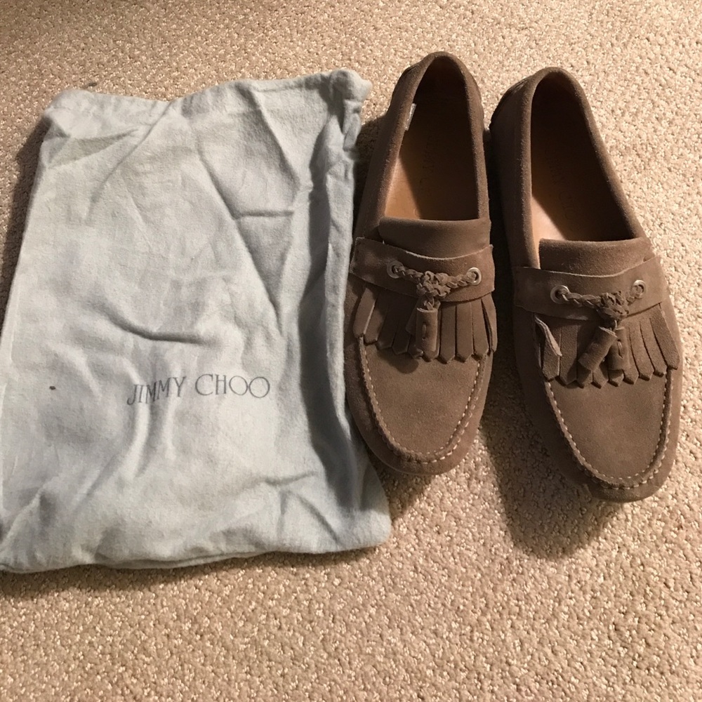 Jimmy Choo men's slip on suede shoes