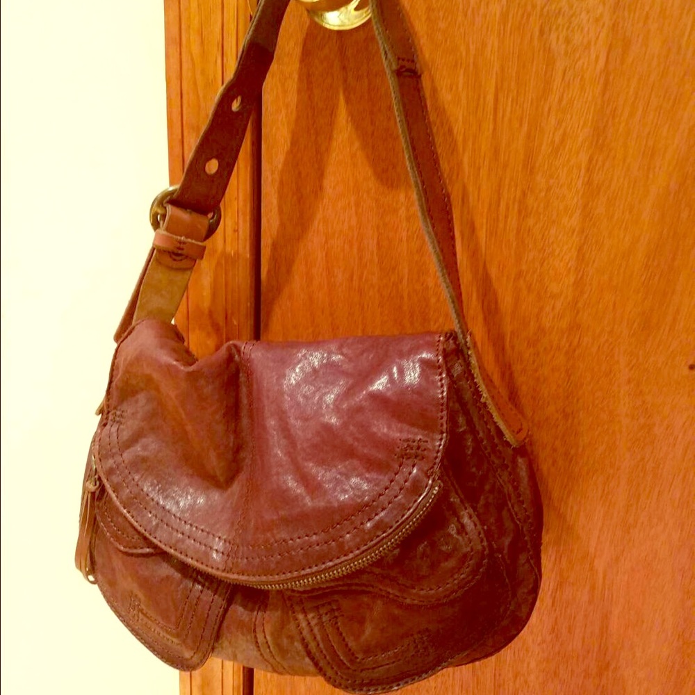 Brown cross body bag