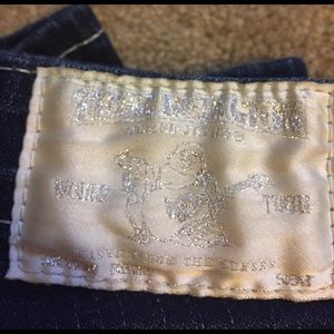 Bootcut True Religion jeans w/ Swarovski crystals