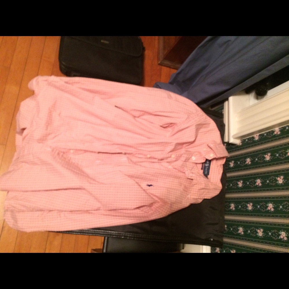 Orange and blue checkered shirt