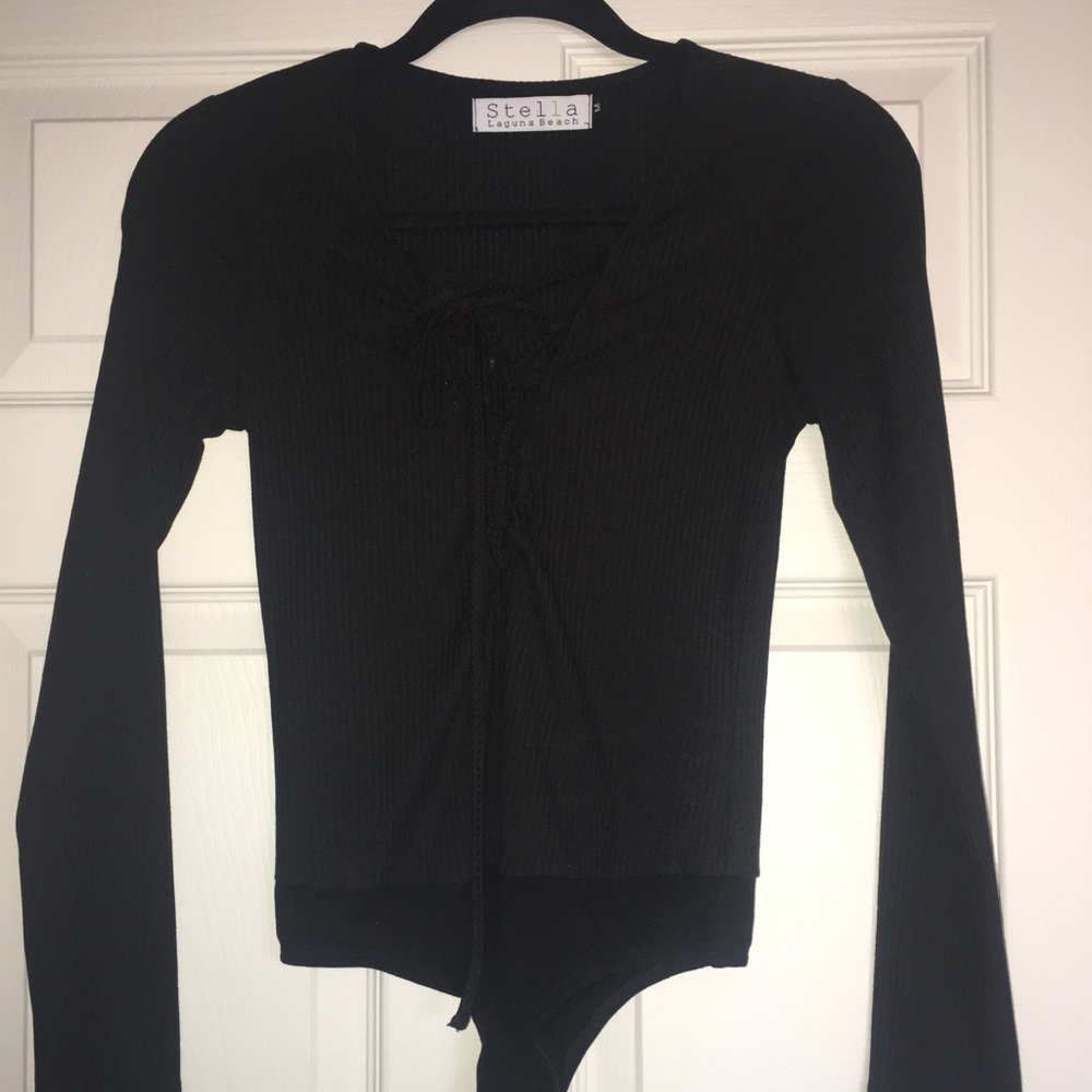 Long sleeve clack bodysuit