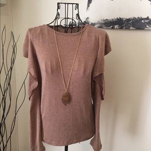 Zara cold shoulder blouse