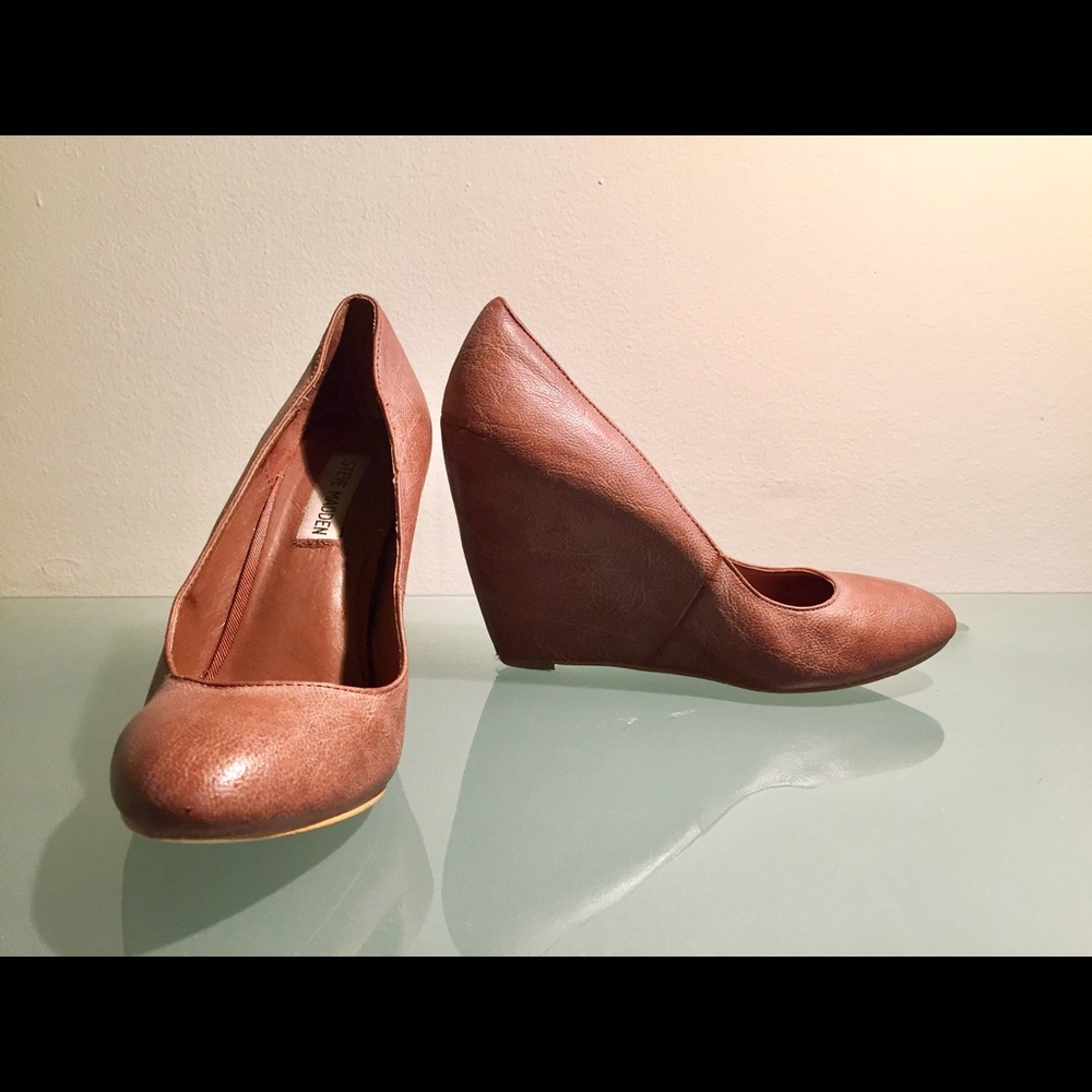 Faux Distressed Leather Heel