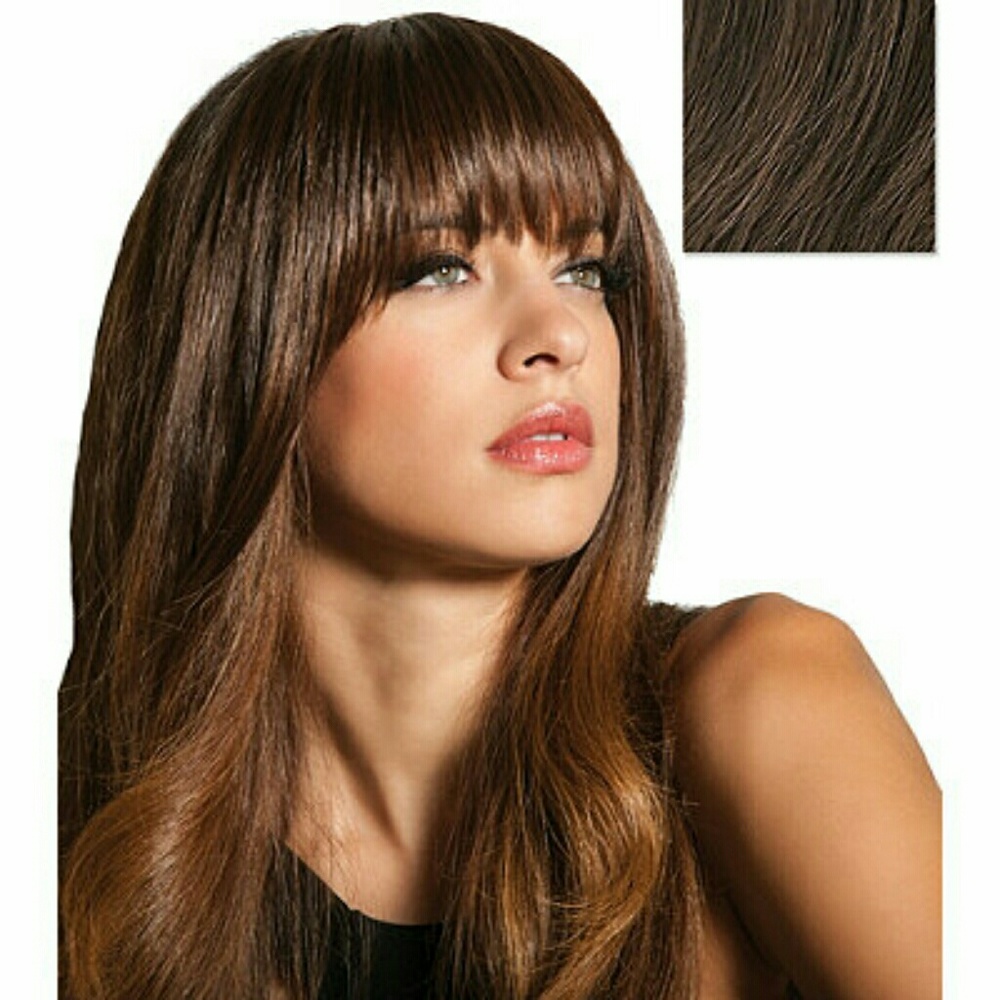 Clip in Bangs human hair color#B4