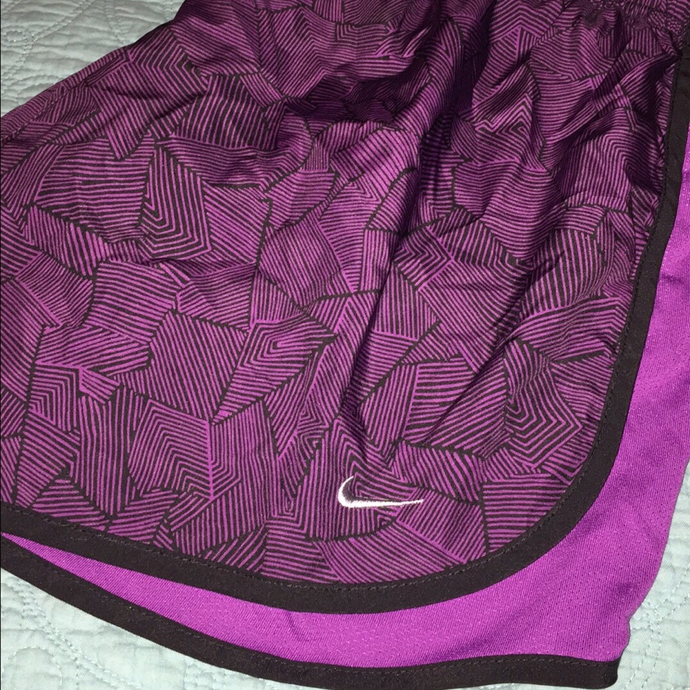 Purple/black Nike Dri Fit shorts