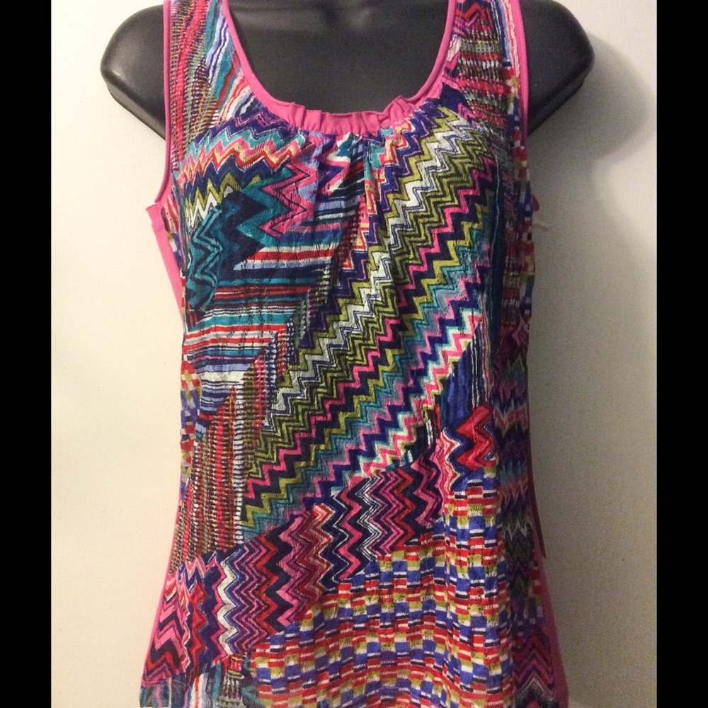 Missoni like print tank top