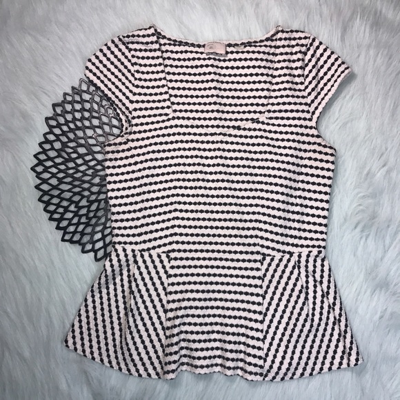 Anthropologie Tops - Postmark Anthro Geometric Diamond Peplum Top