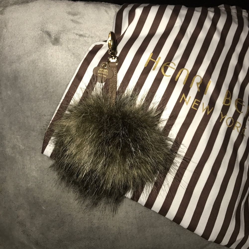 Henri Bendel Fur Pom Keychain