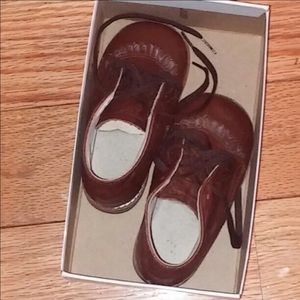 Brown Toddler Hard Bottom Shoes