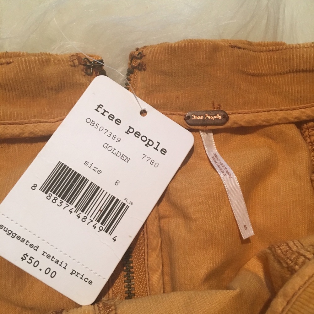 🎉HP🎉Free People Modern Femme Cord Mini in Golden - Picture 4 of 7