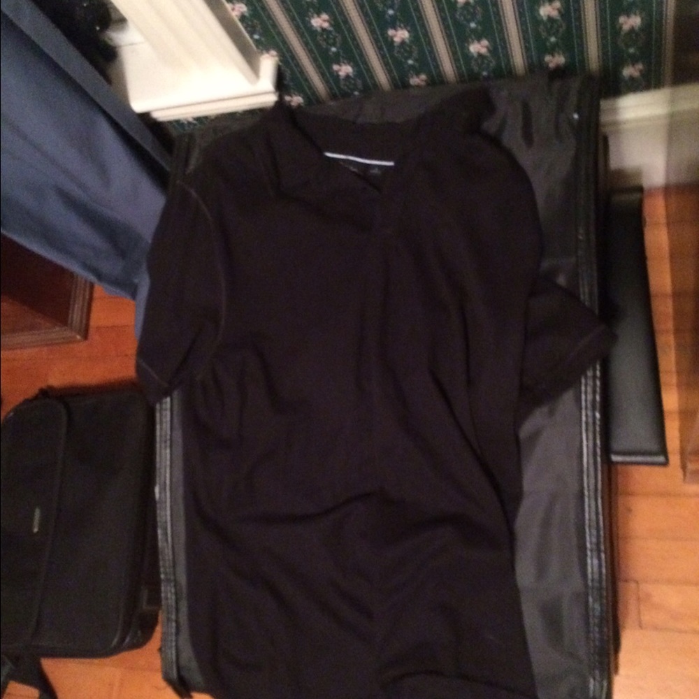 Black polo men's large