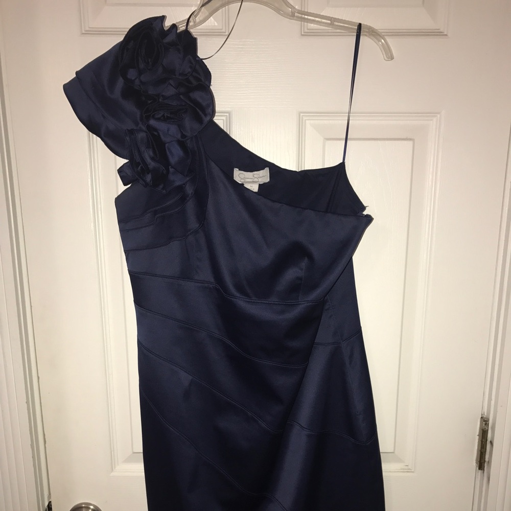 Jessica Simpson one shoulder semi formal dress