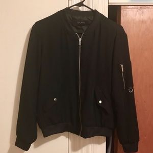 Black bomber jacket