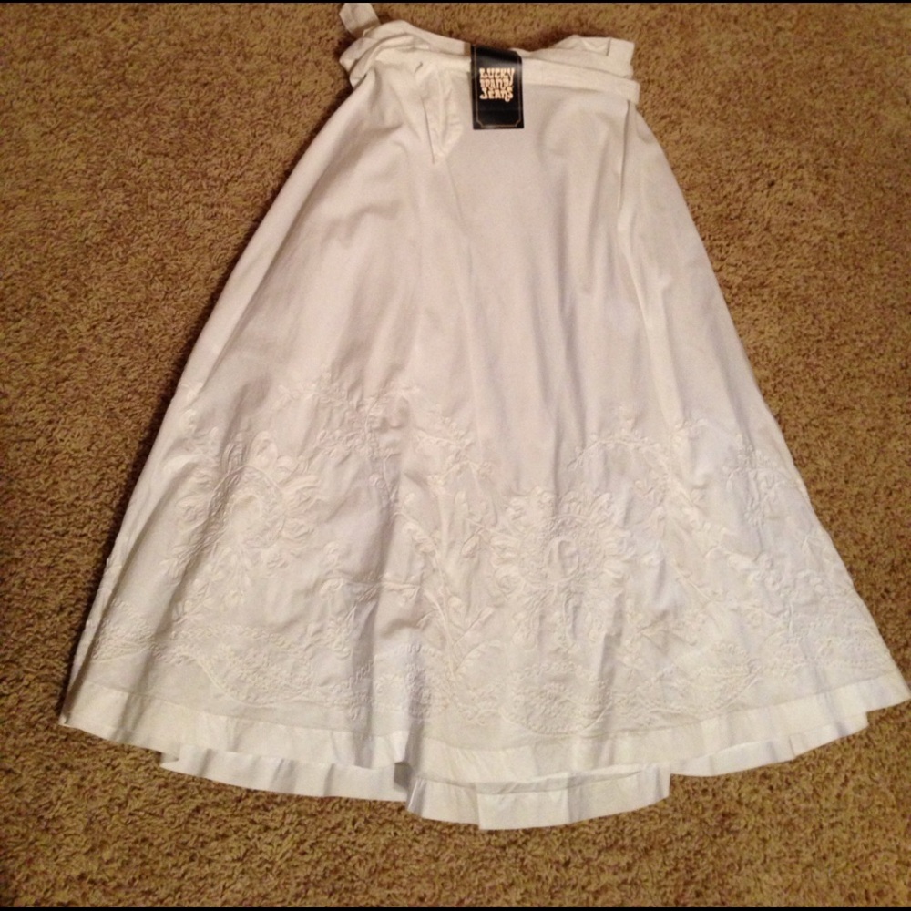 Lucky Brand white wraparound skirt