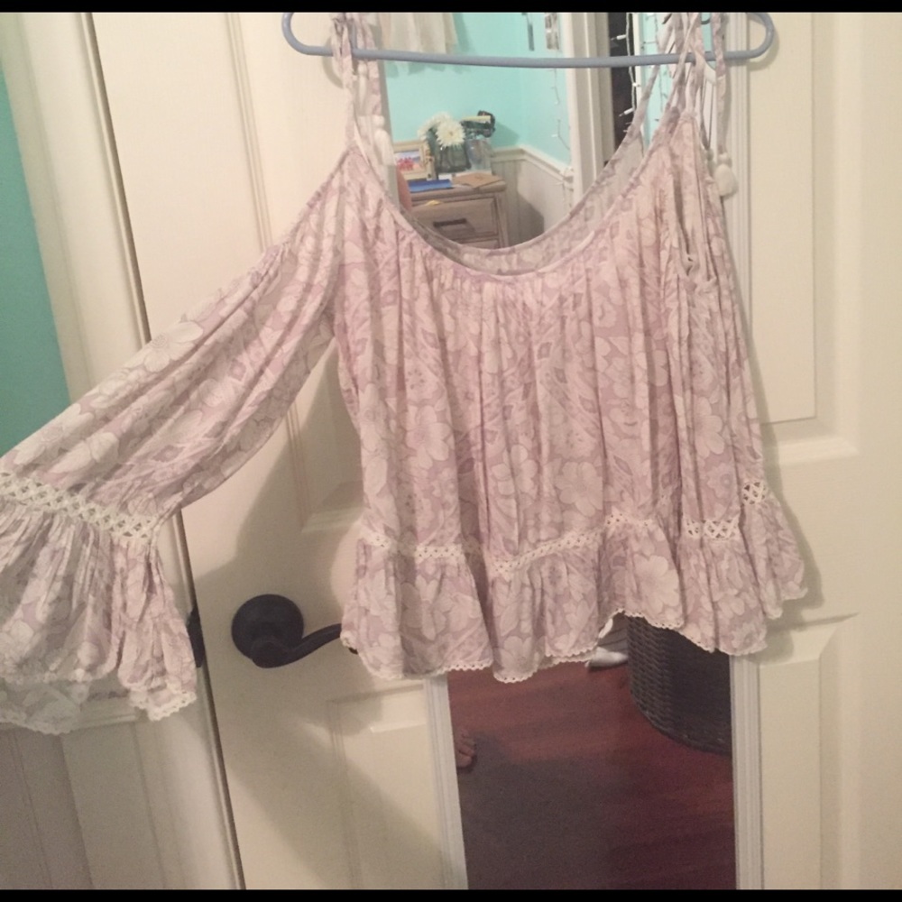 NEW off the shoulder tie top!