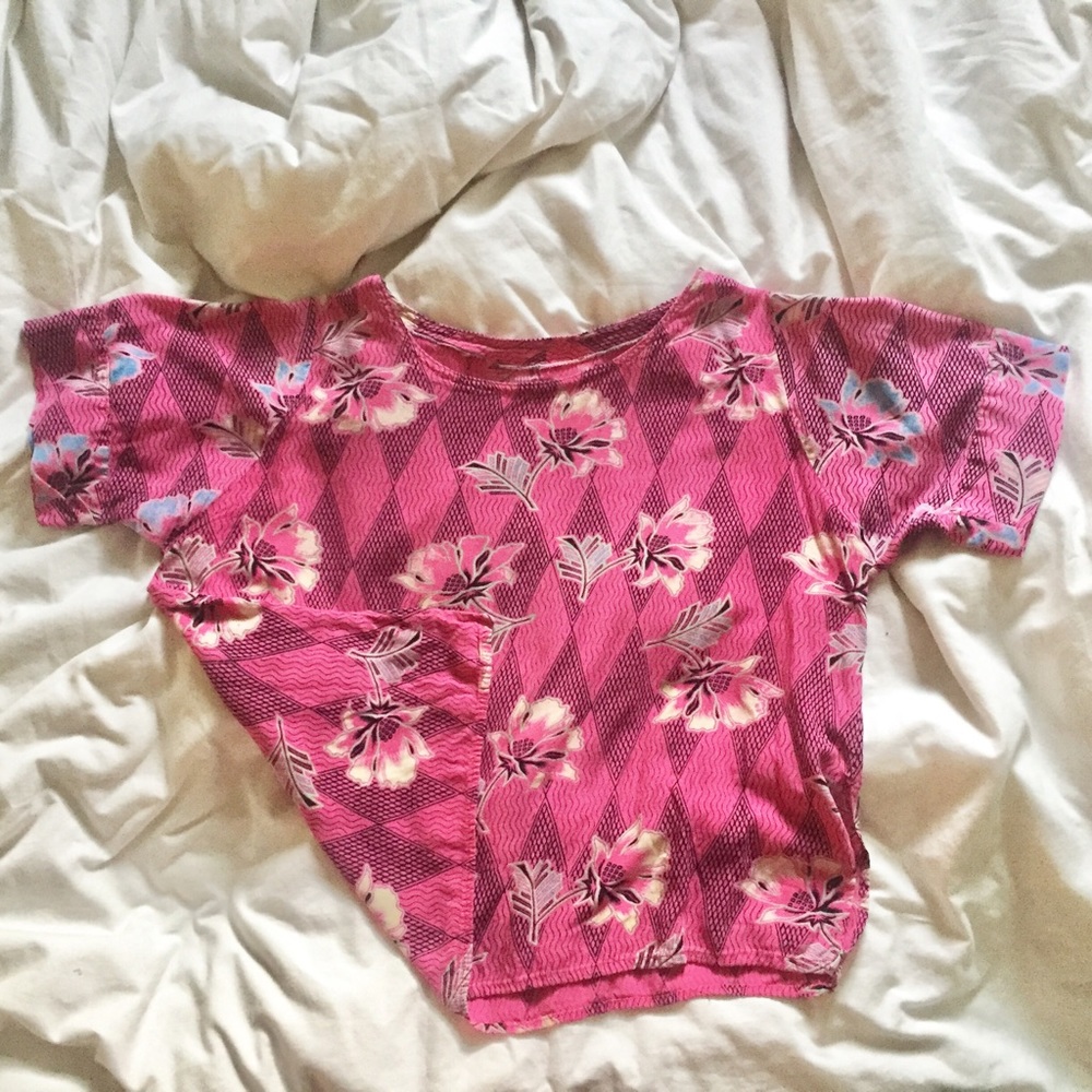 Pink Flower Filipino Shirt