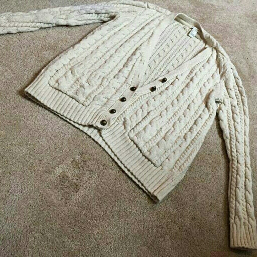 Beidge Button Down Cardagin Sweater