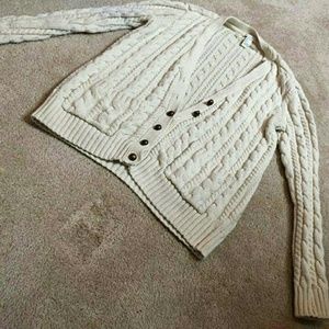 Beidge Button Down Cardagin Sweater