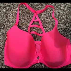 💕 NEW BRIGHT PINK VS T STRAP BACK BRA 💕 34DD