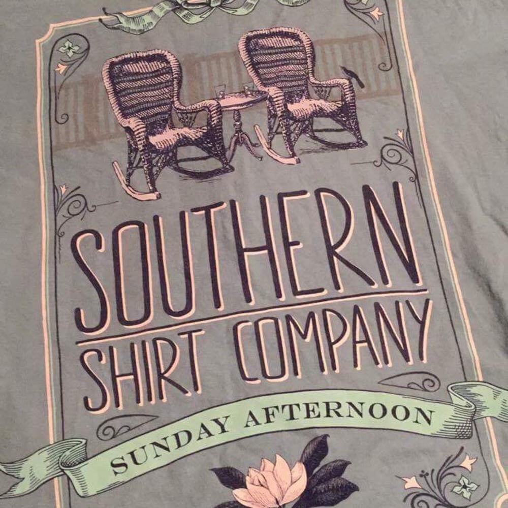 Baby blue southern tshirt company tshirt