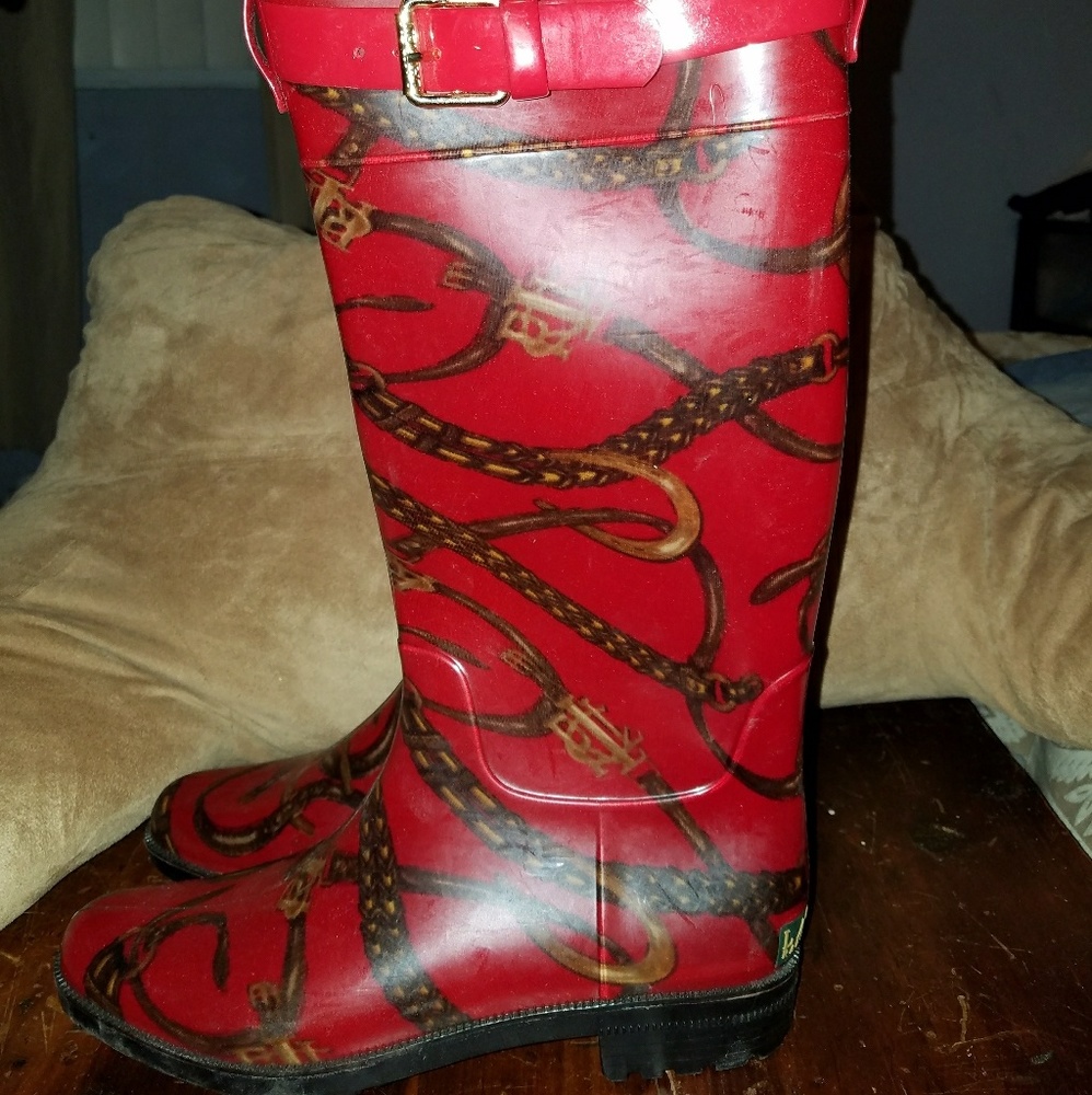 Ralph Lauren tall rain boots