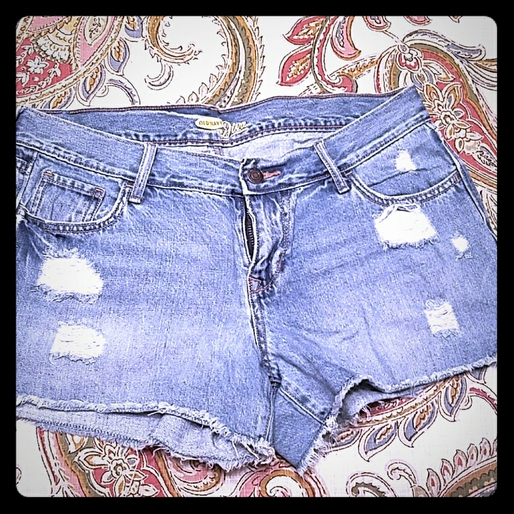 Old Navy Diva Distressed Denim Shorts