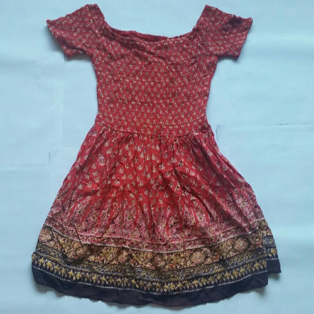 Red Off the Shoulders Dress