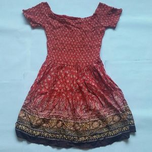 Red Off the Shoulders Dress