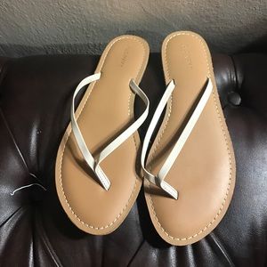 Nude flip flops