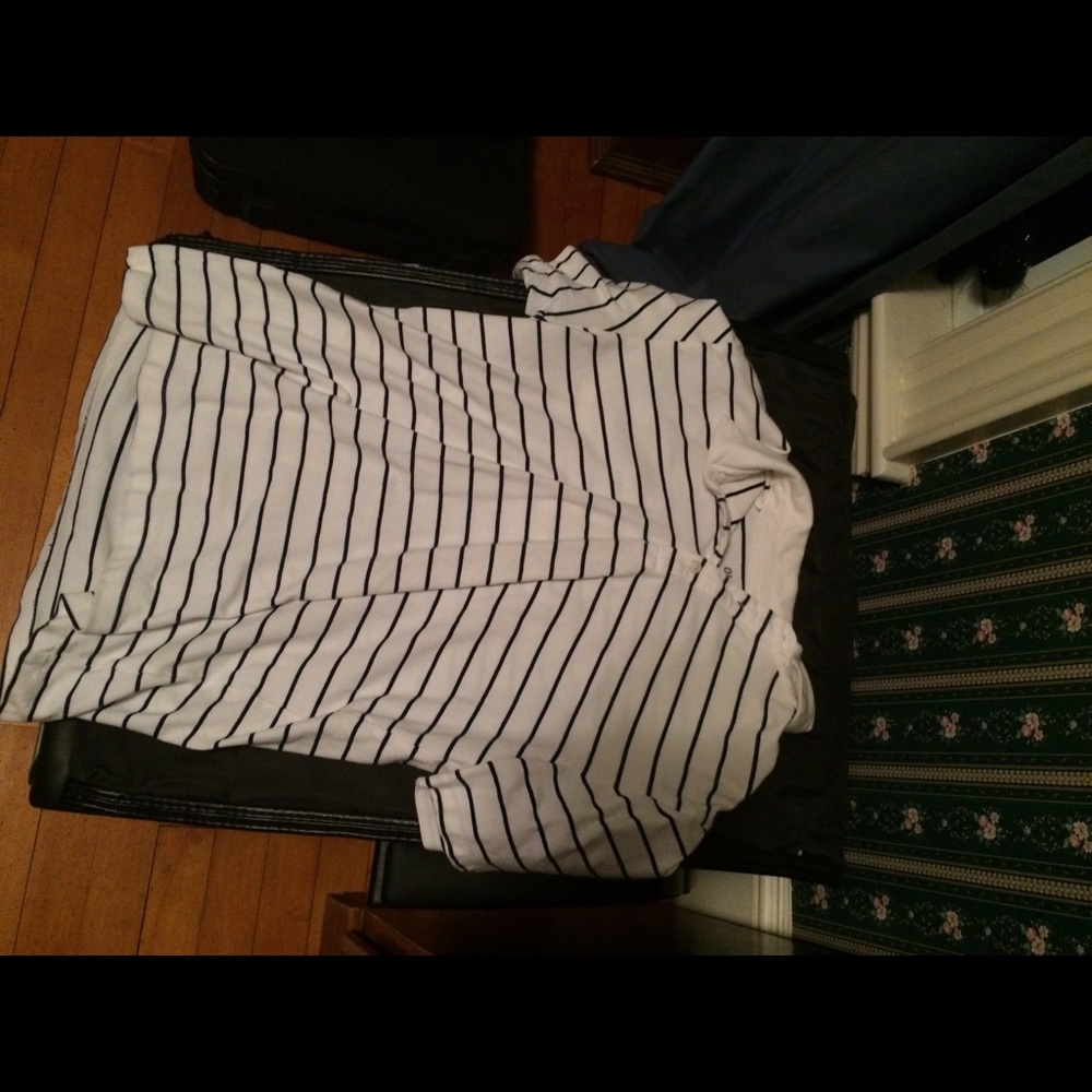 White and black stripped shirt