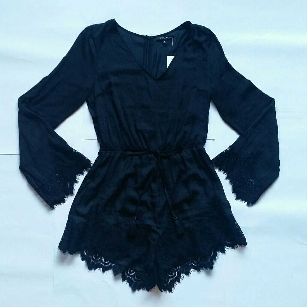 Kendall and Kylie Black Lace Romper