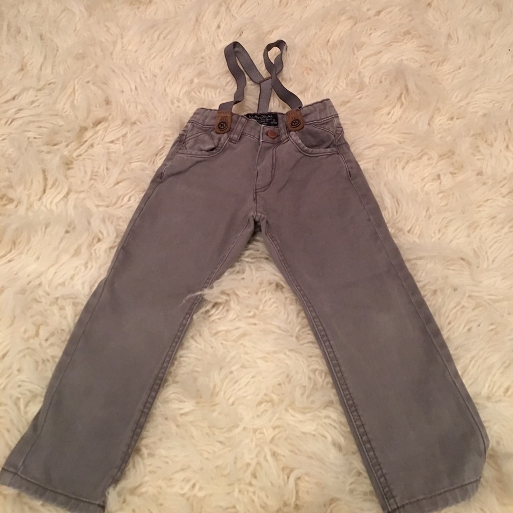 Toddler boy pants with suspenders