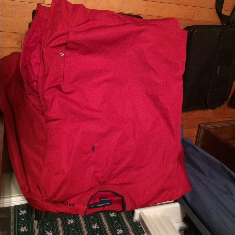 Red Ralph Lauren Polo Golf windbreaker
